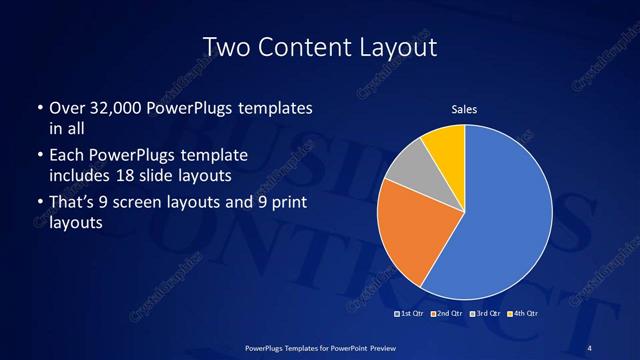 Two Content presentation slide layout