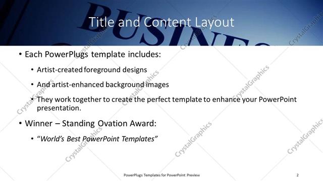 Title and Content presentation slide layout