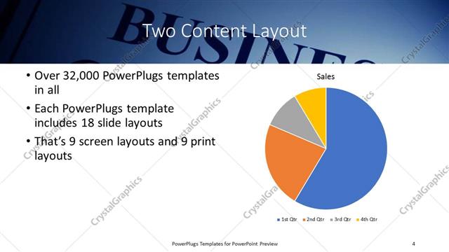 Two Content presentation slide layout
