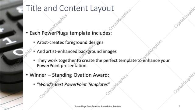 Title and Content presentation slide layout