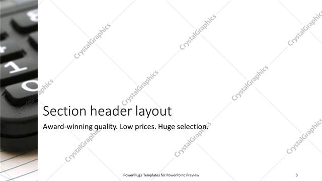 Section Header presentation slide layout