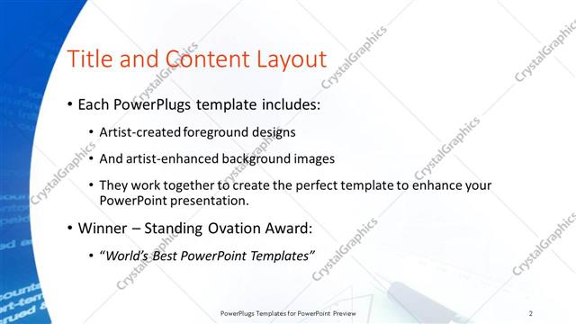 Title and Content presentation slide layout