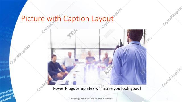 Picture with Caption presentation slide layout