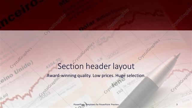 Section Header presentation slide layout