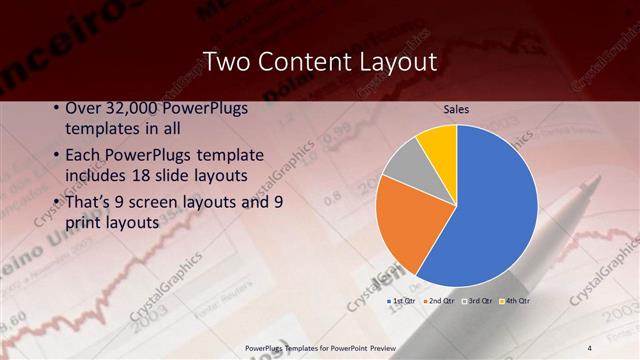 Two Content presentation slide layout