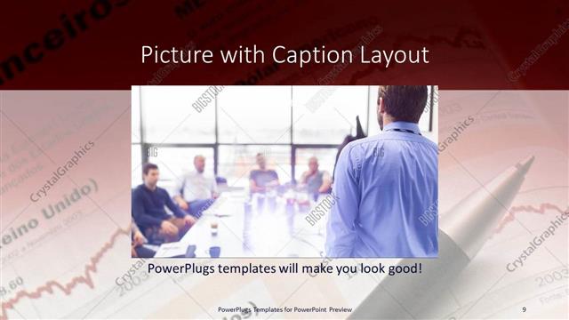 Picture with Caption presentation slide layout