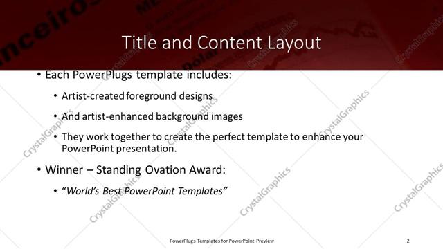Title and Content presentation slide layout