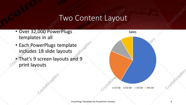 Two Content presentation slide layout