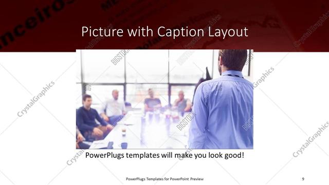 Picture with Caption presentation slide layout