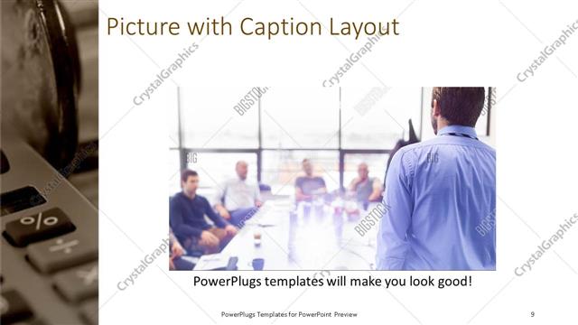 Picture with Caption presentation slide layout