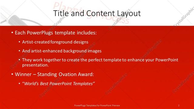 Title and Content presentation slide layout