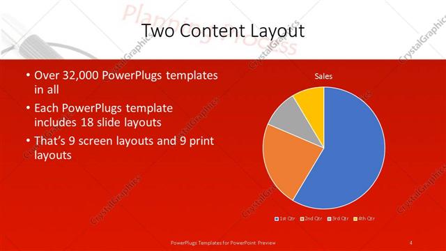 Two Content presentation slide layout