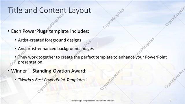 Title and Content presentation slide layout