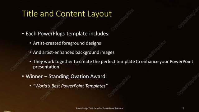 Title and Content presentation slide layout