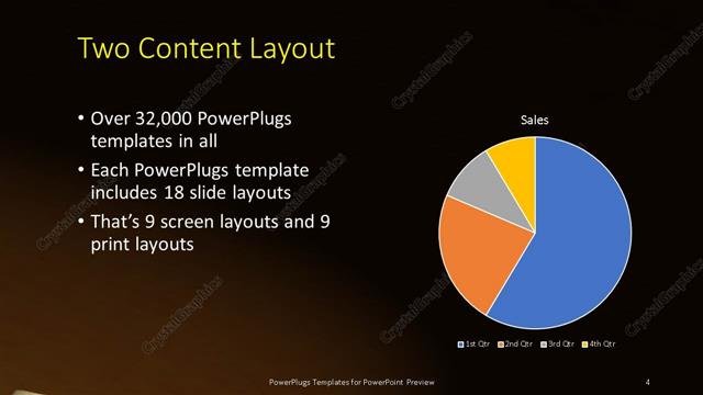 Two Content presentation slide layout