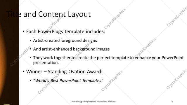 Title and Content presentation slide layout
