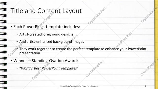Title and Content presentation slide layout