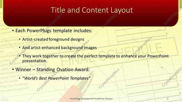 Title and Content presentation slide layout