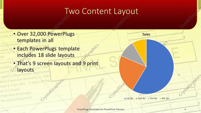 Two Content presentation slide layout