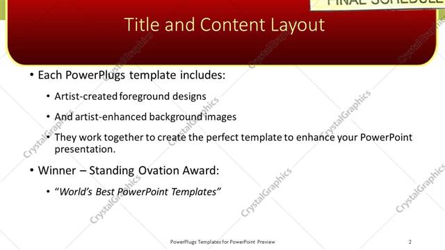 Title and Content presentation slide layout