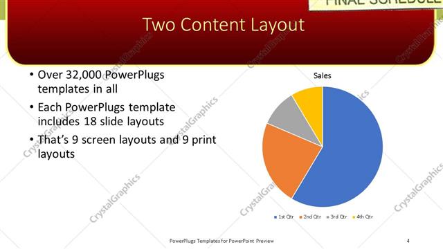 Two Content presentation slide layout