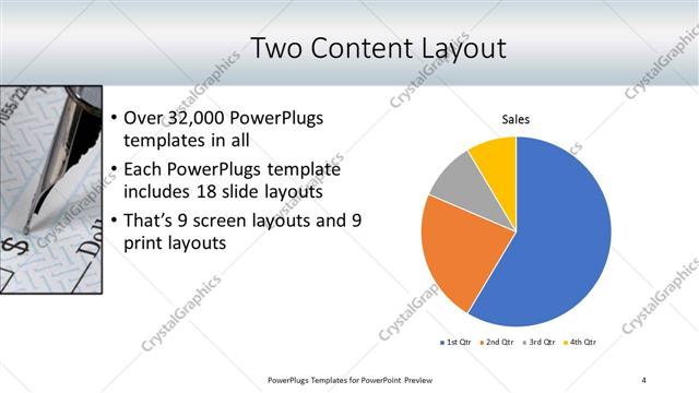 Two Content presentation slide layout