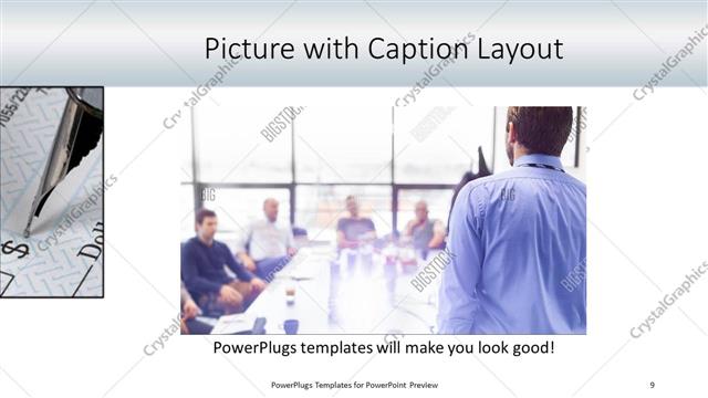 Picture with Caption presentation slide layout