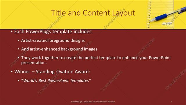 Title and Content presentation slide layout