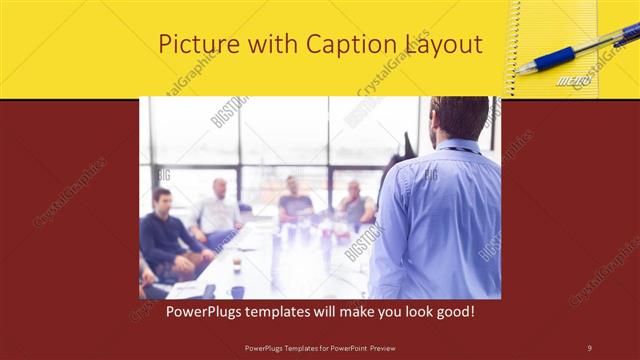 Picture with Caption presentation slide layout