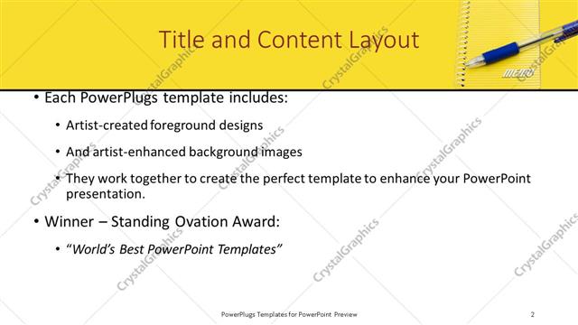 Title and Content presentation slide layout