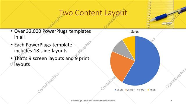Two Content presentation slide layout