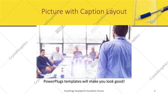 Picture with Caption presentation slide layout