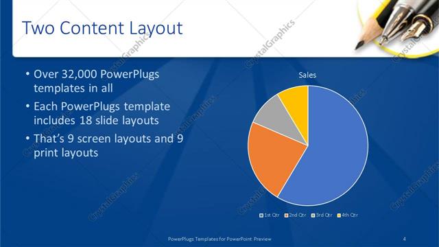 Two Content presentation slide layout