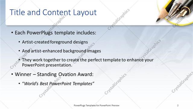 Title and Content presentation slide layout