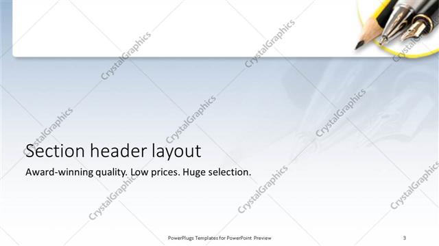 Section Header presentation slide layout