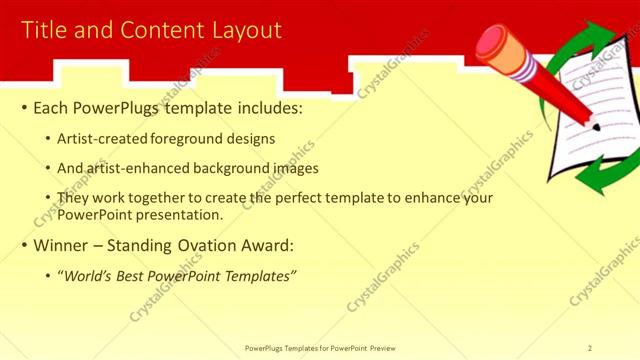 Title and Content presentation slide layout