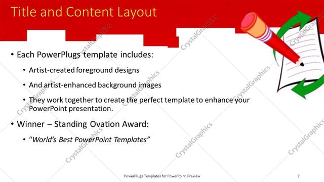 Title and Content presentation slide layout
