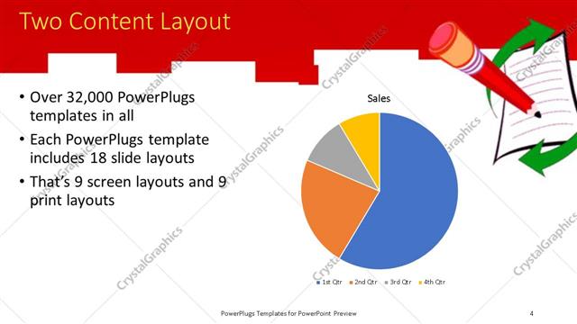 Two Content presentation slide layout