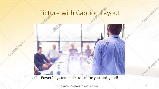 Picture with Caption presentation slide layout