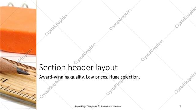 Section Header presentation slide layout