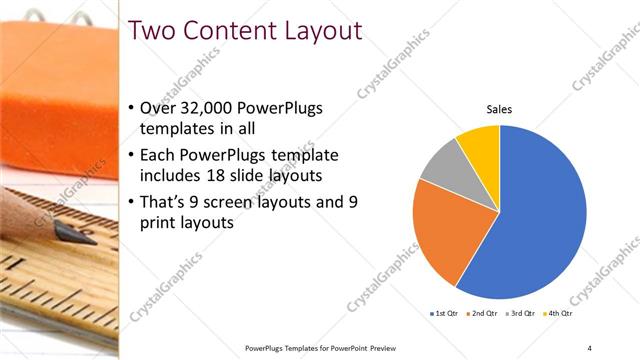 Two Content presentation slide layout