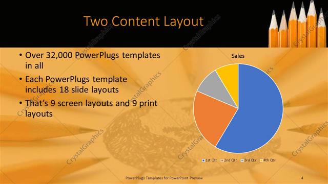 Two Content presentation slide layout