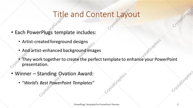 Title and Content presentation slide layout