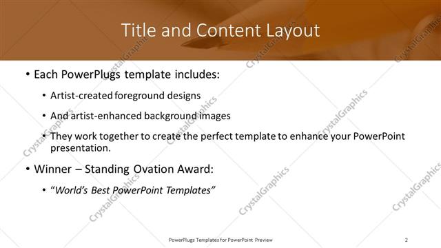 Title and Content presentation slide layout