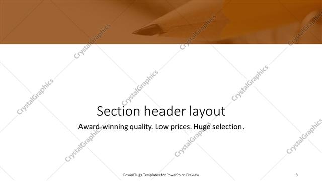 Section Header presentation slide layout