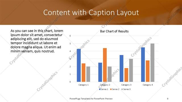 Content with Caption presentation slide layout