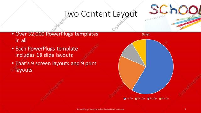 Two Content presentation slide layout