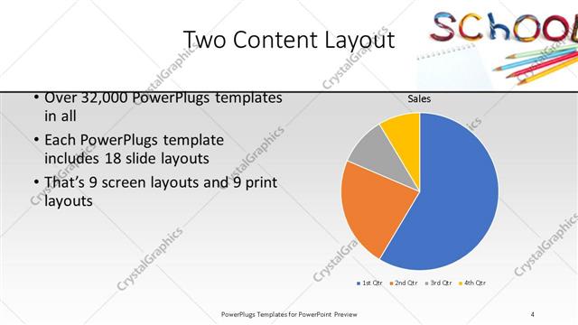 Two Content presentation slide layout