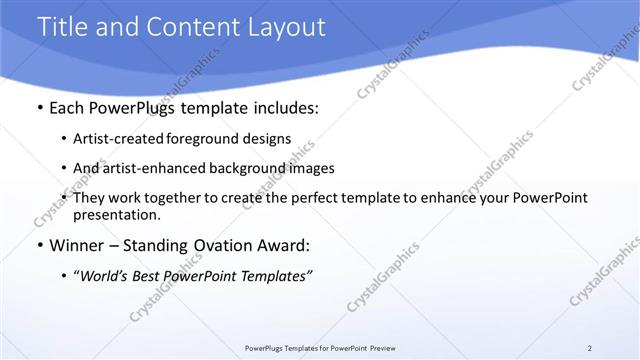 Title and Content presentation slide layout