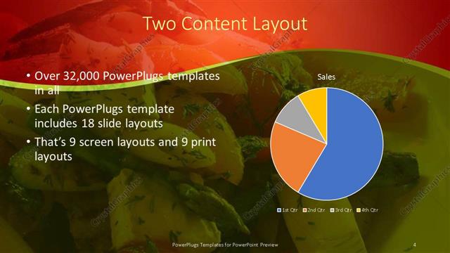 Two Content presentation slide layout